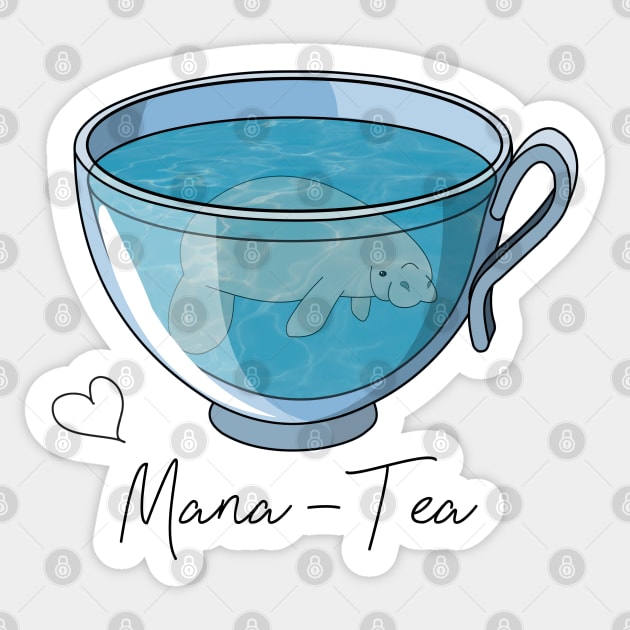 Manatee Sticker by Tarryn.caldwell@gmx.com